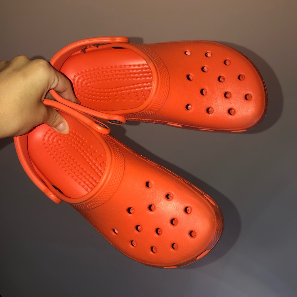 orange crocs clogs